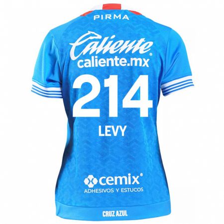 Kandiny Enfant Maillot Mateo Levy #214 Bleu Ciel Tenues Domicile 2024/25 T-Shirt