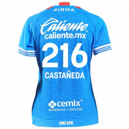 Kandiny Enfant Maillot Ian Castañeda #216 Bleu Ciel Tenues Domicile 2024/25 T-Shirt