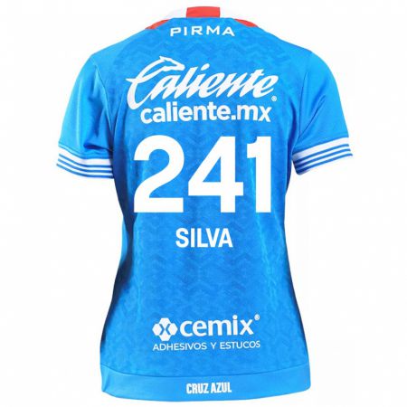 Kandiny Enfant Maillot Iván Silva #241 Bleu Ciel Tenues Domicile 2024/25 T-Shirt