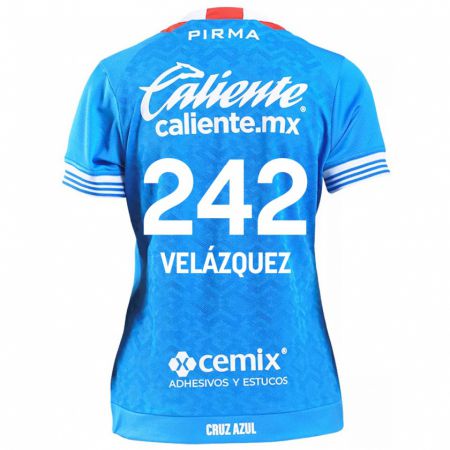 Kandiny Enfant Maillot Karol Velázquez #242 Bleu Ciel Tenues Domicile 2024/25 T-Shirt