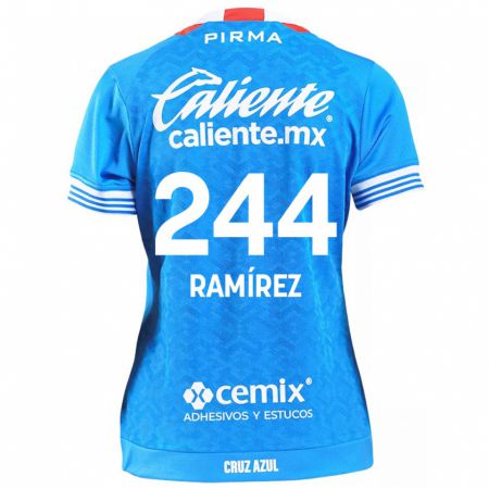 Kandiny Enfant Maillot Nicolás Ramírez #244 Bleu Ciel Tenues Domicile 2024/25 T-Shirt