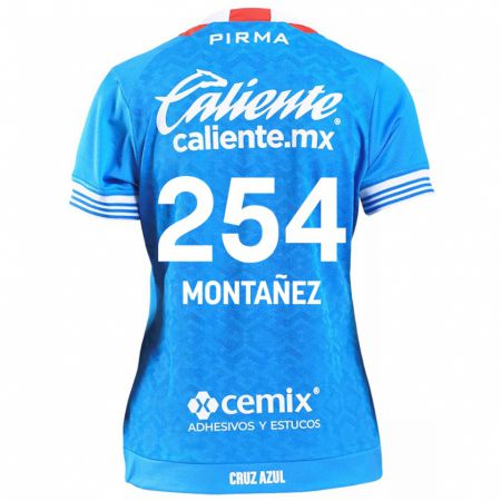 Kandiny Enfant Maillot Humberto Montañez #254 Bleu Ciel Tenues Domicile 2024/25 T-Shirt