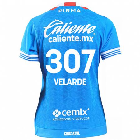 Kandiny Enfant Maillot Juan Velarde #307 Bleu Ciel Tenues Domicile 2024/25 T-Shirt