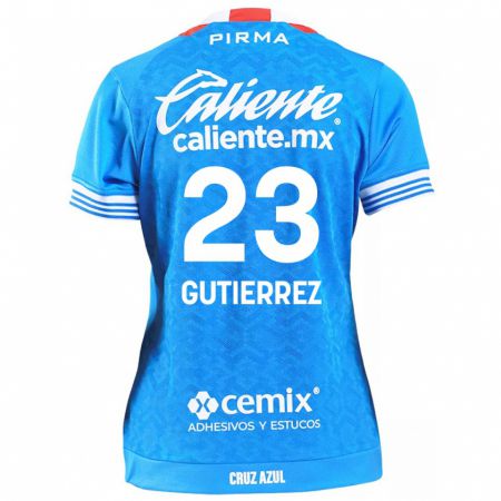 Kandiny Enfant Maillot Ivonne Gutierrez #23 Bleu Ciel Tenues Domicile 2024/25 T-Shirt