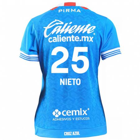 Kandiny Enfant Maillot Natsidieli Nieto #25 Bleu Ciel Tenues Domicile 2024/25 T-Shirt