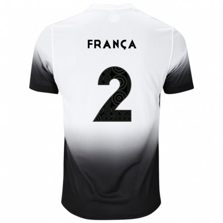 Kandiny Enfant Maillot Matheus França #2 Blanc Noir Tenues Domicile 2024/25 T-Shirt