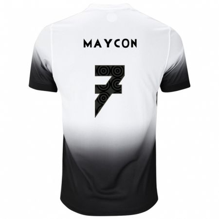 Kandiny Enfant Maillot Maycon #7 Blanc Noir Tenues Domicile 2024/25 T-Shirt