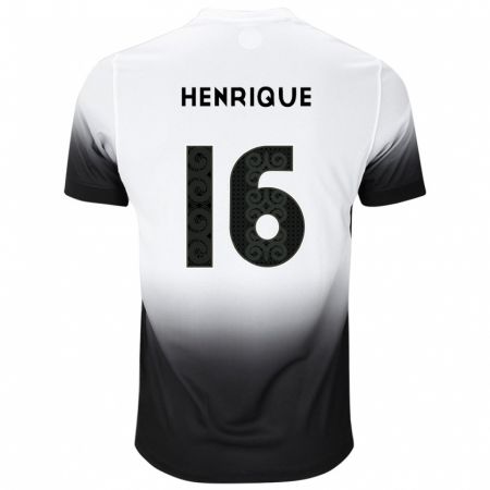 Kandiny Enfant Maillot Pedro Henrique #16 Blanc Noir Tenues Domicile 2024/25 T-Shirt