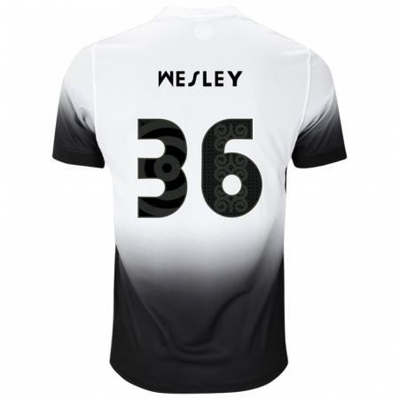 Kandiny Enfant Maillot Wesley #36 Blanc Noir Tenues Domicile 2024/25 T-Shirt