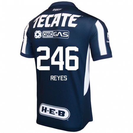 Kandiny Enfant Maillot Cristian Reyes #246 Bleu Rouge Blanc Tenues Domicile 2024/25 T-Shirt