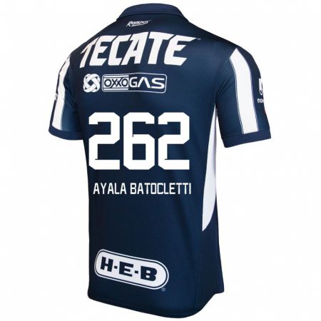 Kandiny Enfant Maillot Nahuel Ayala Batocletti #262 Bleu Rouge Blanc Tenues Domicile 2024/25 T-Shirt