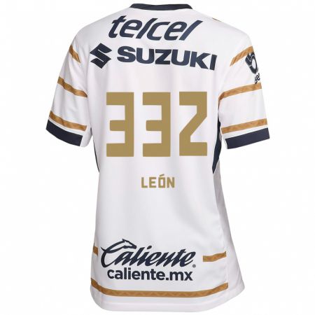 Kandiny Enfant Maillot Andryk León #332 Obsidienne Blanche Tenues Domicile 2024/25 T-Shirt