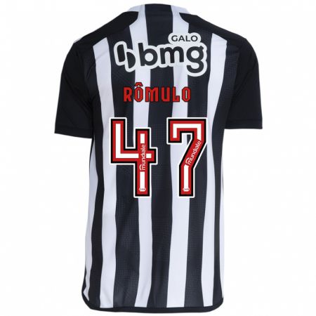 Kandiny Enfant Maillot Rômulo #47 Blanc Noir Tenues Domicile 2024/25 T-Shirt