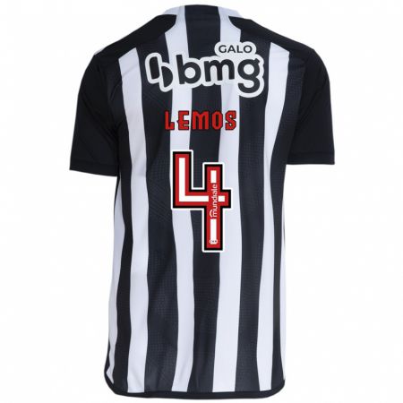 Kandiny Enfant Maillot Mauricio Lemos #4 Blanc Noir Tenues Domicile 2024/25 T-Shirt