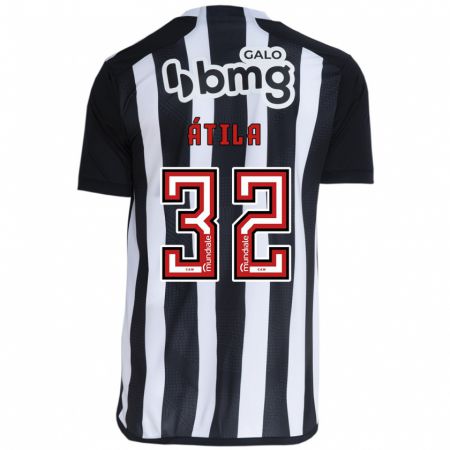 Kandiny Enfant Maillot Gabriel Átila #32 Blanc Noir Tenues Domicile 2024/25 T-Shirt