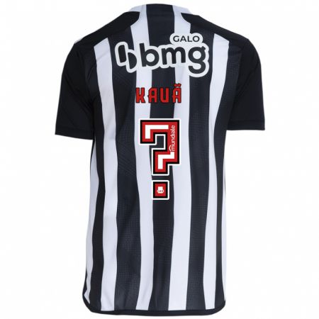 Kandiny Enfant Maillot David Kauã #0 Blanc Noir Tenues Domicile 2024/25 T-Shirt