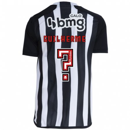 Kandiny Enfant Maillot Kauan Guilherme #0 Blanc Noir Tenues Domicile 2024/25 T-Shirt