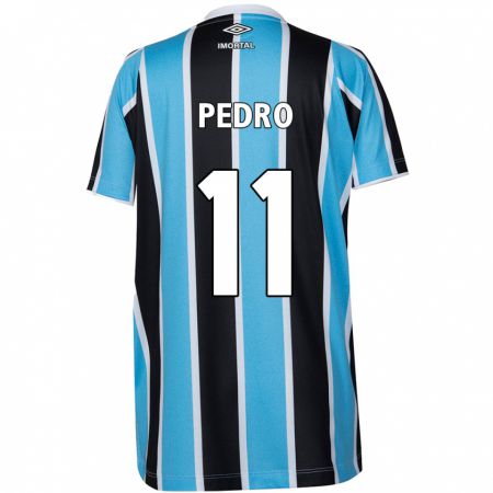 Kandiny Enfant Maillot João Pedro #11 Bleu Noir Blanc Tenues Domicile 2024/25 T-Shirt