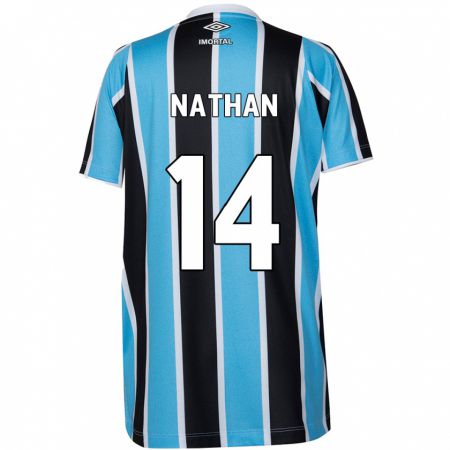 Kandiny Enfant Maillot Nathan #14 Bleu Noir Blanc Tenues Domicile 2024/25 T-Shirt