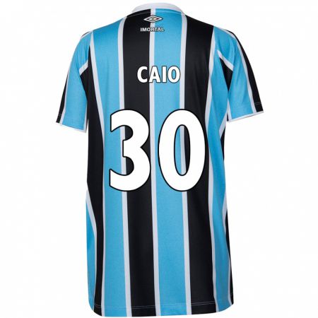 Kandiny Enfant Maillot Rodrigo Caio #30 Bleu Noir Blanc Tenues Domicile 2024/25 T-Shirt