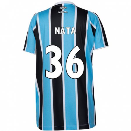 Kandiny Enfant Maillot Natã #36 Bleu Noir Blanc Tenues Domicile 2024/25 T-Shirt