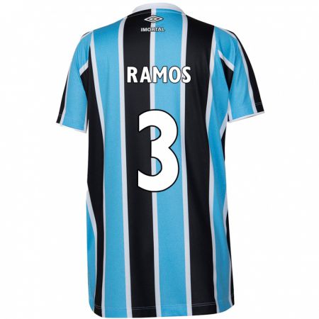 Kandiny Enfant Maillot João Ramos #3 Bleu Noir Blanc Tenues Domicile 2024/25 T-Shirt