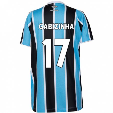 Kandiny Enfant Maillot Gabizinha #17 Bleu Noir Blanc Tenues Domicile 2024/25 T-Shirt