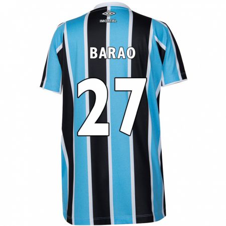 Kandiny Enfant Maillot Dani Barão #27 Bleu Noir Blanc Tenues Domicile 2024/25 T-Shirt