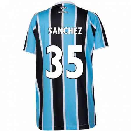 Kandiny Enfant Maillot Lari Sanchez #35 Bleu Noir Blanc Tenues Domicile 2024/25 T-Shirt