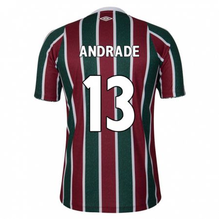 Kandiny Enfant Maillot Felipe Andrade #13 Vert Marron Blanc Tenues Domicile 2024/25 T-Shirt