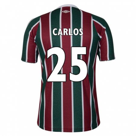 Kandiny Enfant Maillot Antônio Carlos #25 Vert Marron Blanc Tenues Domicile 2024/25 T-Shirt