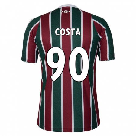 Kandiny Enfant Maillot Douglas Costa #90 Vert Marron Blanc Tenues Domicile 2024/25 T-Shirt