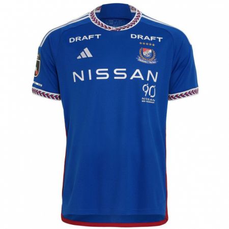 Kandiny Enfant Maillot Hiei Tanaka #40 Bleu Blanc Rouge Tenues Domicile 2024/25 T-Shirt