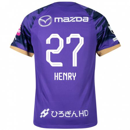 Kandiny Enfant Maillot Osamu Henry Iyoha #27 Blanc Violet Tenues Domicile 2024/25 T-Shirt