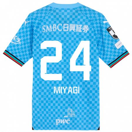 Kandiny Enfant Maillot Ten Miyagi #24 Bleu Azur Tenues Domicile 2024/25 T-Shirt