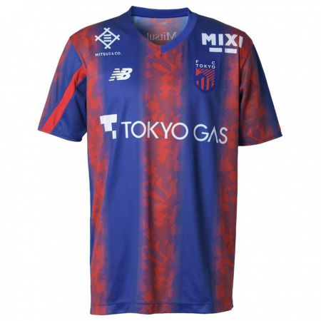 Kandiny Enfant Maillot Yuya Takahashi #19 Bleu Rouge Tenues Domicile 2024/25 T-Shirt