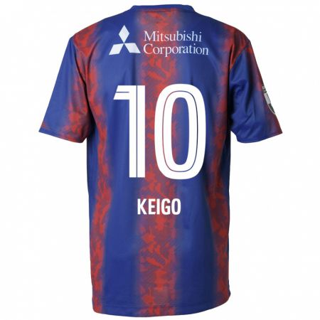 Kandiny Enfant Maillot Keigo Higashi #10 Bleu Rouge Tenues Domicile 2024/25 T-Shirt