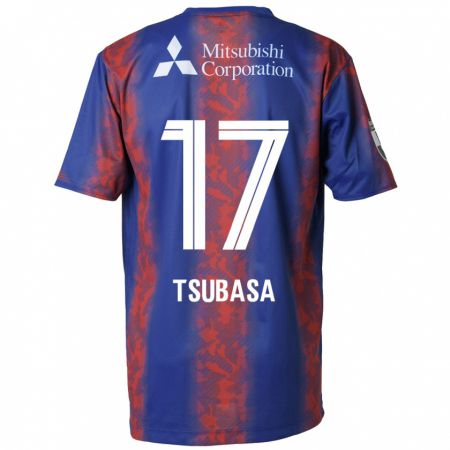 Kandiny Enfant Maillot Tsubasa Terayama #17 Bleu Rouge Tenues Domicile 2024/25 T-Shirt