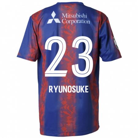 Kandiny Enfant Maillot Ryunosuke Sato #23 Bleu Rouge Tenues Domicile 2024/25 T-Shirt