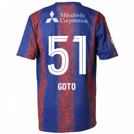 Kandiny Enfant Maillot Wataru Goto #51 Bleu Rouge Tenues Domicile 2024/25 T-Shirt