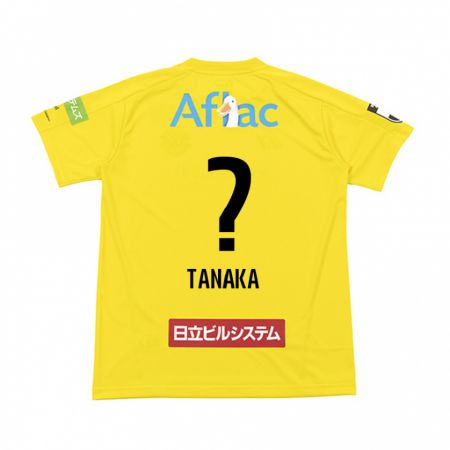 Kandiny Enfant Maillot Ari Tanaka #0 Jaune Noir Tenues Domicile 2024/25 T-Shirt