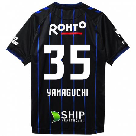 Kandiny Enfant Maillot Haruta Yamaguchi #35 Noir Bleu Tenues Domicile 2024/25 T-Shirt