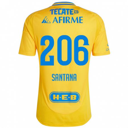 Kandiny Enfant Maillot Joel Santana #206 Or Jaune Tenues Domicile 2024/25 T-Shirt