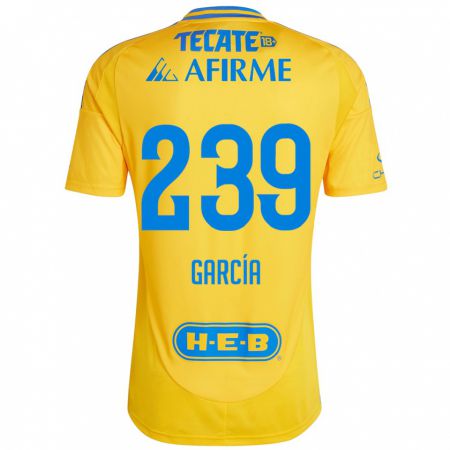 Kandiny Enfant Maillot Diego García #239 Or Jaune Tenues Domicile 2024/25 T-Shirt