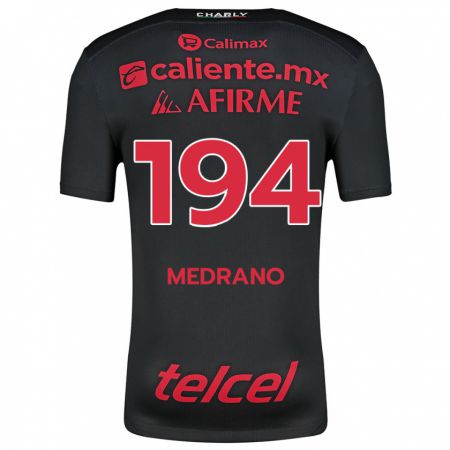 Kandiny Enfant Maillot Luis Medrano #194 Noir Rouge Tenues Domicile 2024/25 T-Shirt