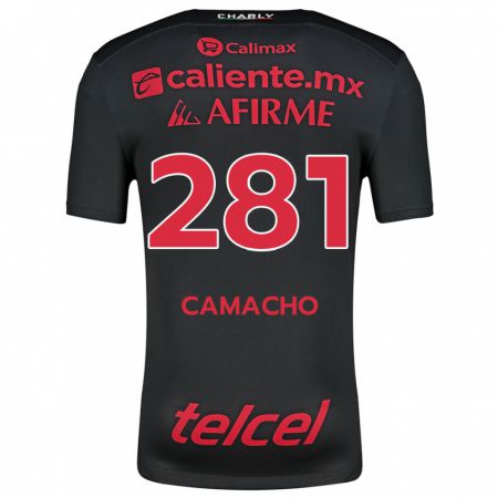 Kandiny Enfant Maillot Javier Camacho #281 Noir Rouge Tenues Domicile 2024/25 T-Shirt