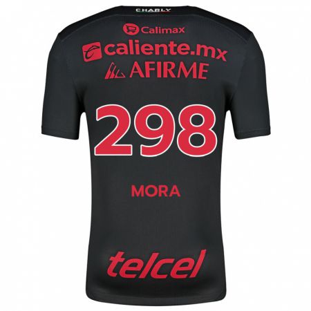 Kandiny Enfant Maillot Gilberto Mora #298 Noir Rouge Tenues Domicile 2024/25 T-Shirt