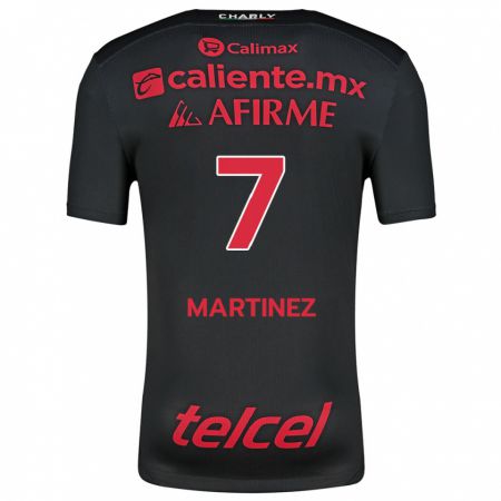 Kandiny Enfant Maillot Alejandro Martínez #7 Noir Rouge Tenues Domicile 2024/25 T-Shirt