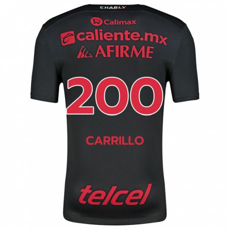 Kandiny Enfant Maillot Manuel Carrillo #200 Noir Rouge Tenues Domicile 2024/25 T-Shirt