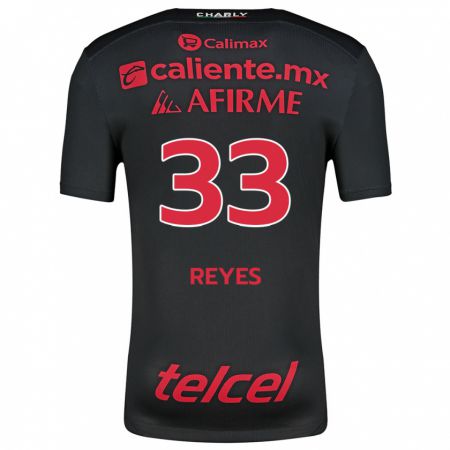 Kandiny Enfant Maillot Jazmín Reyes #33 Noir Rouge Tenues Domicile 2024/25 T-Shirt